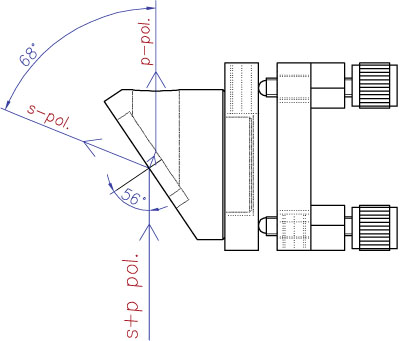Adapter for Rectangular Polarizer at 56 deg 840-0118_1