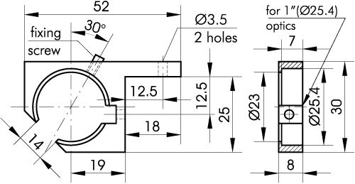 Round Optics Adapter 840-0100-A1