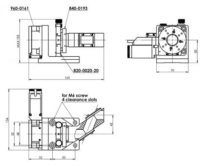 Motorized Variable Attenuator for Linearly Polarized Laser Beam 990-0070M