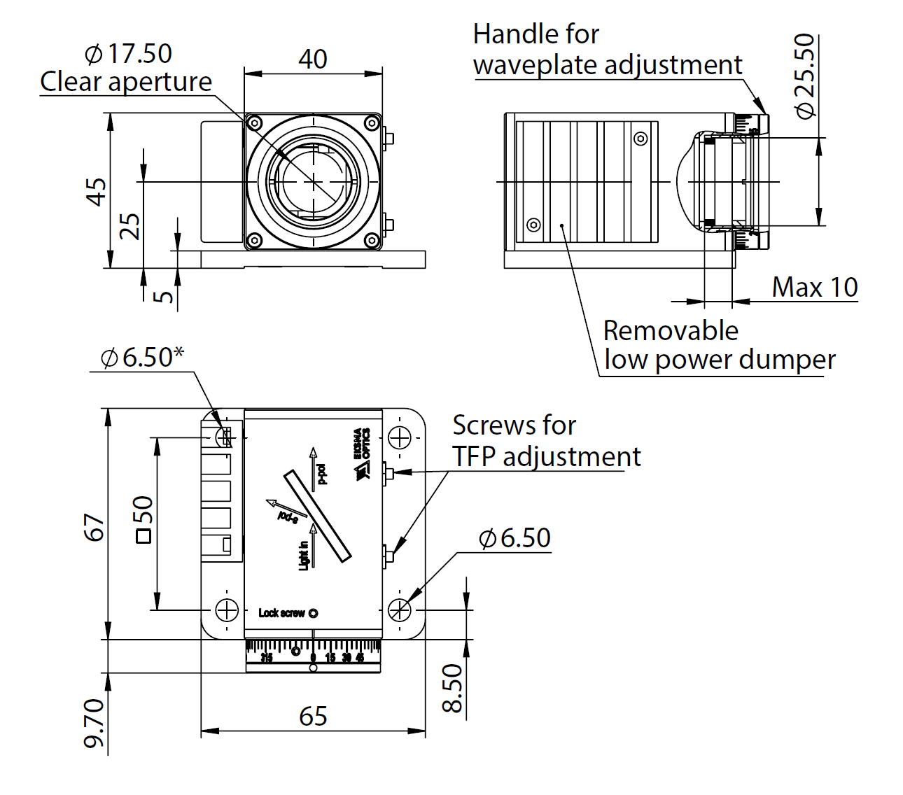 Compact Variable Laser Power Attenuators 990-0077, 990-0078