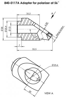 Adapter for Round Polarizer at 56 deg 840-0117_2