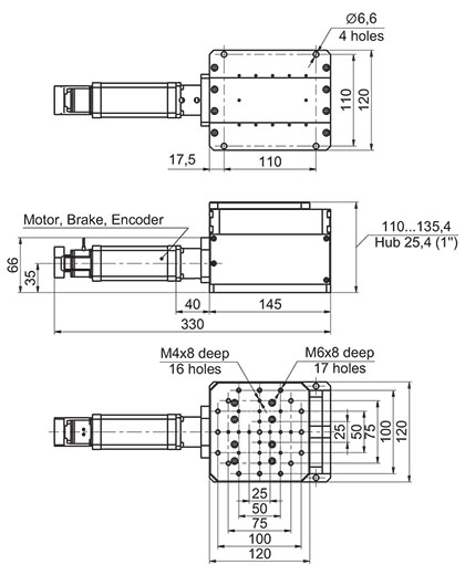 Motorized Precision Vertical Positioner 940-0218